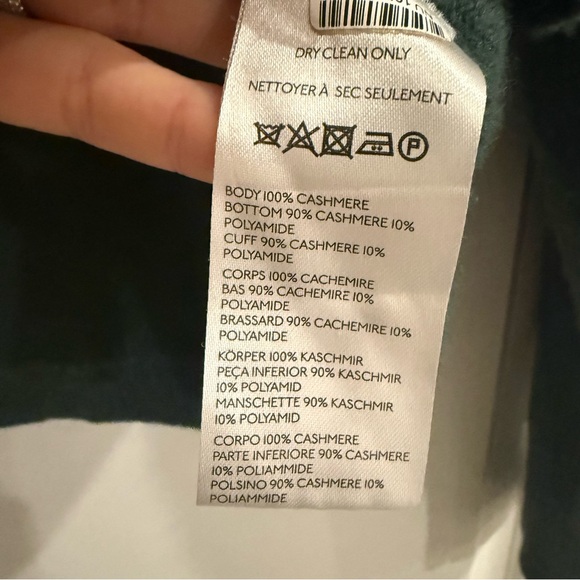 Anthropologie - Pilcro Jensen Cashmere Crop Polo Sweater-Forest Green - Picture 7 of 7